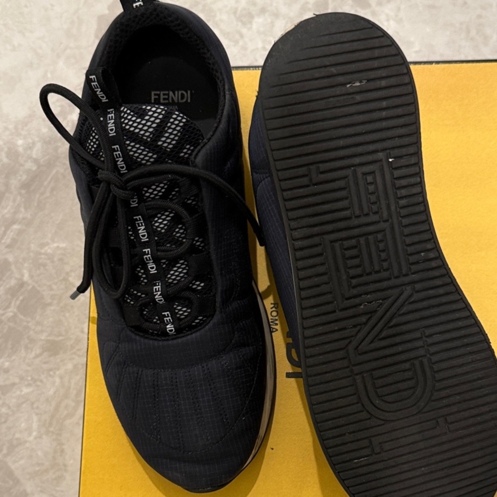 Fendi Black and White Sneakers - Picture 3 of 8